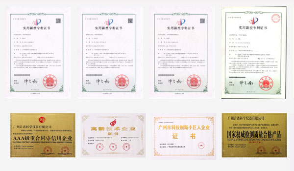 Guangzhou Shounuo Patents and Honorary Certificates